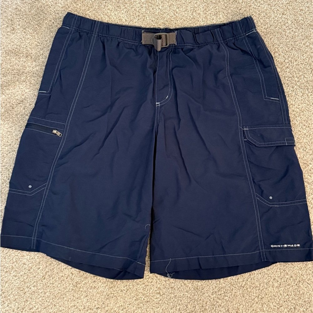 Columbia navy swim trunks
